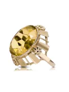14k žlté zlato Žltý peridot  Vintage style vrc043y